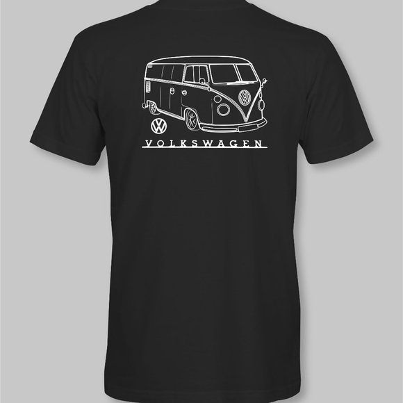 Volkswagen VW Custom Lowered Bus Retro T-Shirt - New - Picture 6 of 10
